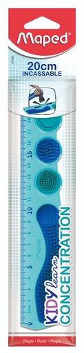 [1436305] Liniaal Maped Kidy Learn Concentration 20 cm blauw
