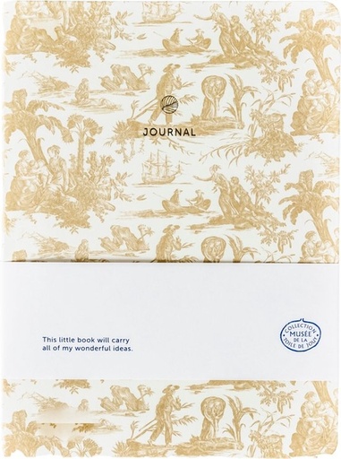 [1436404] Notitieboek A5 Toile de Jouy ecru A-J