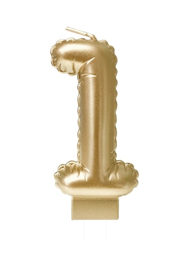 [1436760] Foil balloon candle gold 1