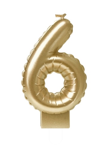 [1436765] Foil balloon candle gold 6