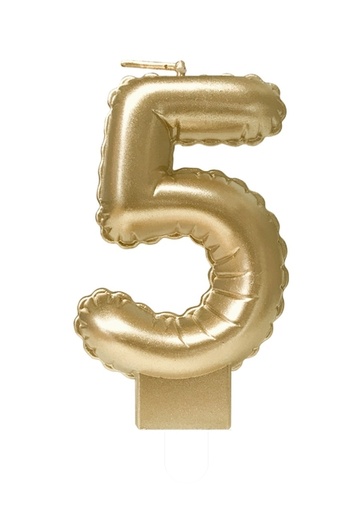 [1436780] Foil balloon candle gold 5