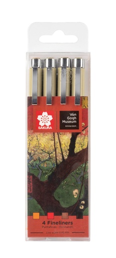 [1401798] Fineliner Sakura x Van Gogh Museum set à 4 kleuren assorti