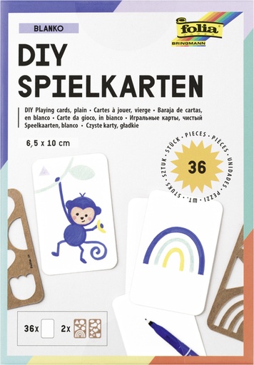 [1436794] Speelkaarten Folia Blanco 6.5x10cm pak à 36 stuks