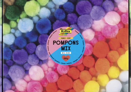 [1436796] Pompons Folia 200 gram assorti
