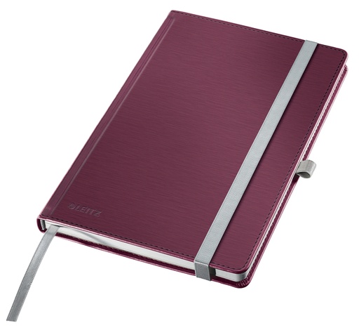 [1436949] Notitieboek Leitz Style A5 lijn 160 pagina's 100gr rood