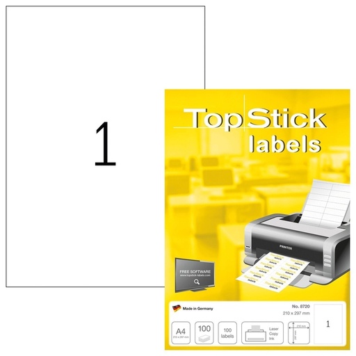 [1433351] Etiket Office 210x297mm 100 stuks