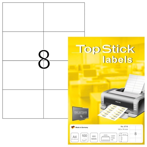 [1433355] Etiket Office 105x74mm 800 stuks