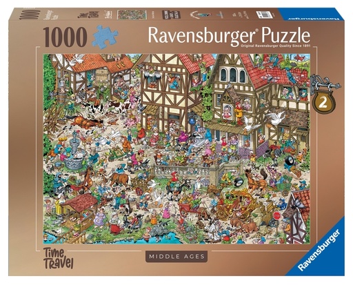 [1437089] Puzzel Ravensburger Ray's comic Middle Ages 1000 stukjes