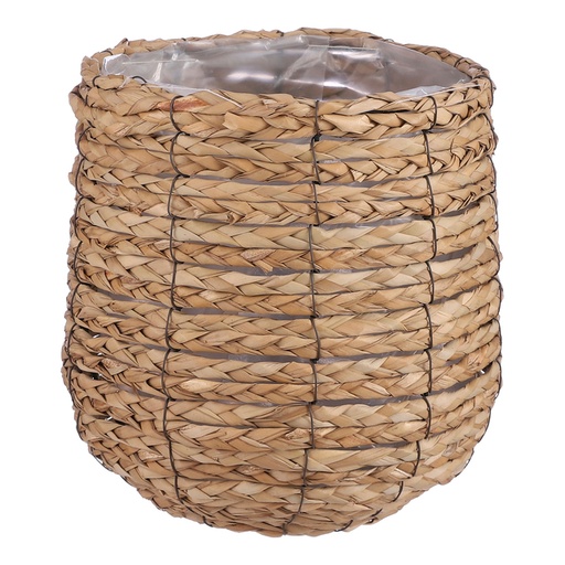 [1433016] Plantenmand Mica Avalon zeegras rond lichtbruin 26x26cm