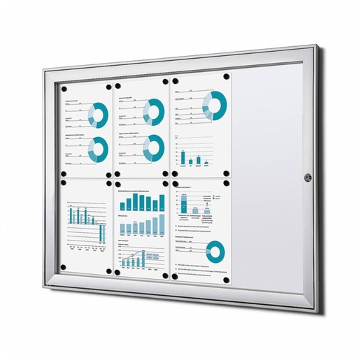 [1437466] Vitrinebord Quantore luxe 8x A4 B1 gecertificeerd zilver