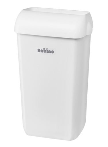 [1437444] Afvalbak Satino open inworp 23 liter wit 332580