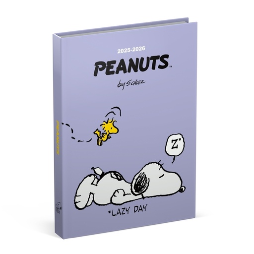 [1435731] Schoolagenda 25-26 Lannoo Snoopy 1dag/1pagina met inserts lila