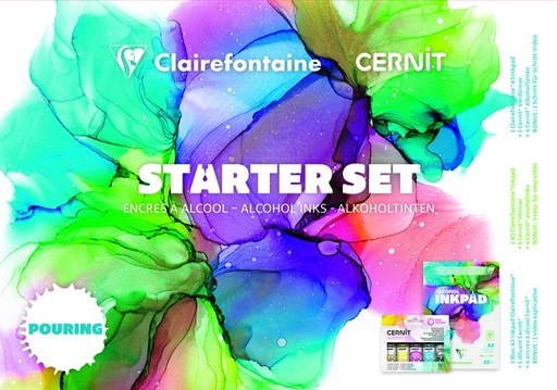 [1437170] Alcoholinkt Clairfontaine & Cernit starterset 8-delig