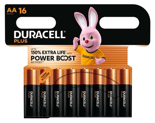 [1437540] Batterij Duracell Plus Powerboost 16x AA