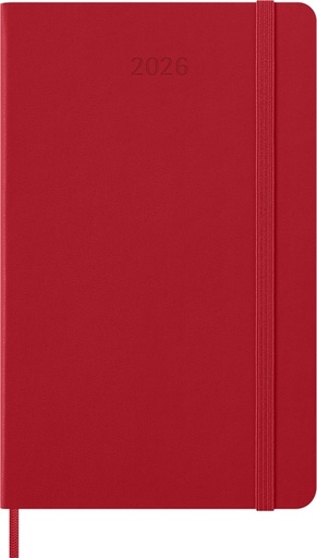 [1436233] Agenda 2026 Moleskine 12M Planner Weekly 7dagen/1pagina large hc scarlet red