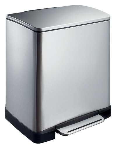 [394508] Afvalbak EKO E-Cube pedaalemmer 9+10liter RVS