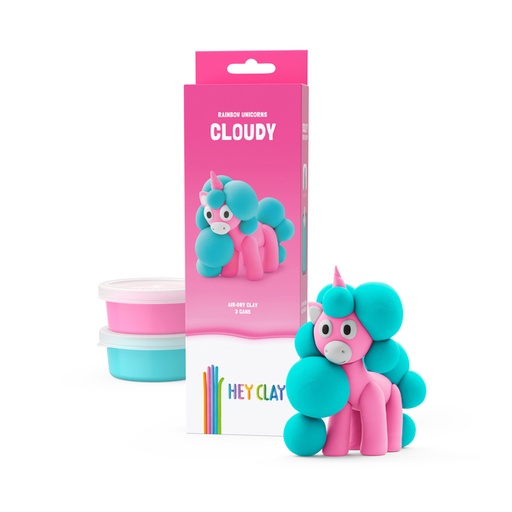 [1437226] Klei Hey Clay eenhoorn set à 3 delen