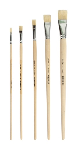 [1436564] Kwast Qrea varkenshaar set à 5 breedtes