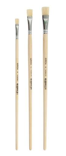 [1436566] Kwast Qrea varkenshaar set à 3 breedtes