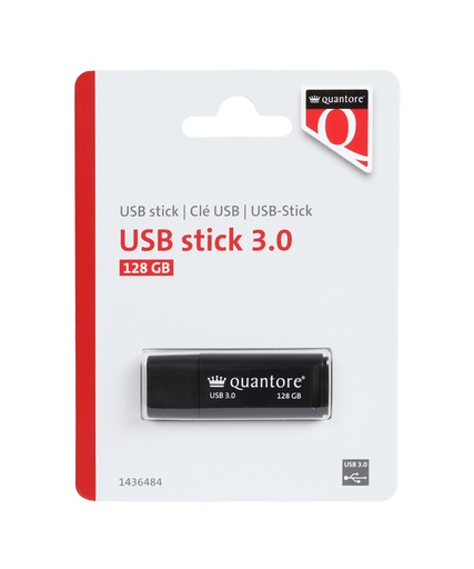 [1436484] USB-stick Quantore 128GB 3.0 zwart