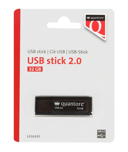 [1436493] USB stick 2.0 Quantore USB-A 32GB zwart