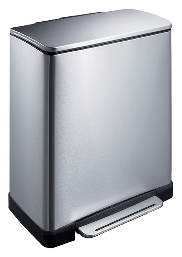 [394552] Afvalbak EKO E-Cube pedaalemmer 18+28liter RVS