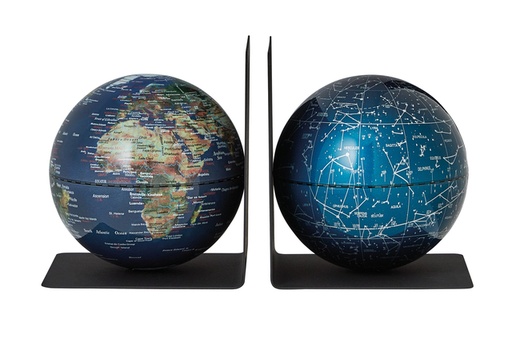 [1436813] Boekensteun Troika met magnetische globes 13cm set à 2 stuks assorti