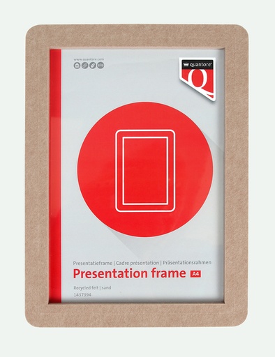 [1437394] Presentatieframe Quantore A4 gerecycled vilt zand