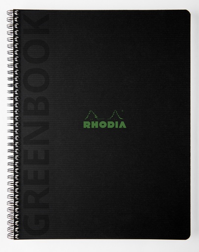 [1438051] Notitieboek Rhodia Greenbook recycled A4+ lijn 160 pagina's 90gr sc