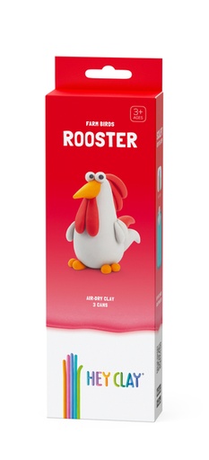 [1437633] Klei Hey Clay Rooster 3 potjes