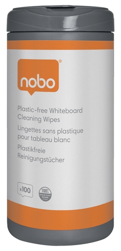[1438009] Whiteboardreinigingsdoekjes Nobo plasticvrij 100 stuks