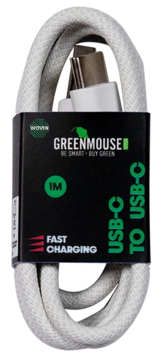 [1438094] Kabel Green Mouse USB-C to USB-C data Woven 1m