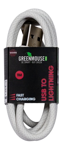 [1438095] Kabel Green Mouse USB-A to Lightning data Woven 1m