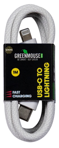 [1438098] Kabel Green Mouse USB-C to Lightning data Woven - 1m