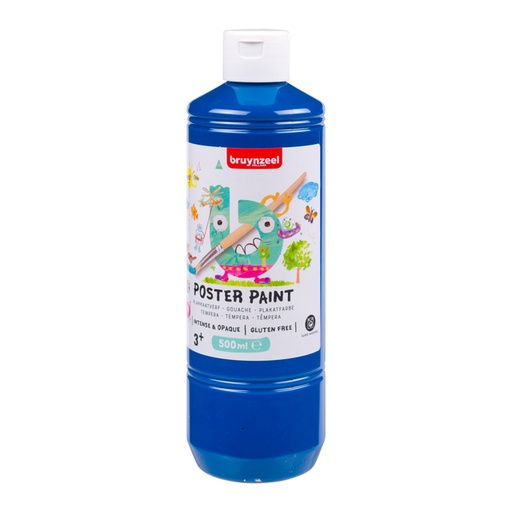 [1438021] Plakkaatverf Bruynzeel fles à 500ml diepblauw