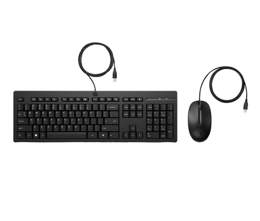 [1438135] Toetsenbord + muis HP 225 bedraad QWERTY