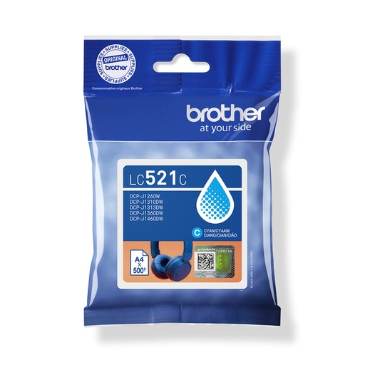 [1438046] Inktcartridge Brother LC-521C blauw