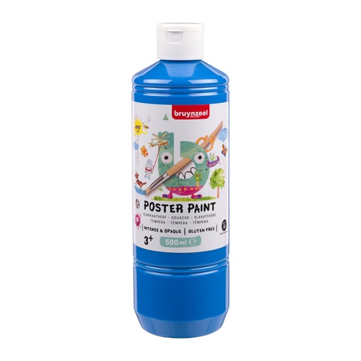 [1438018] Plakkaatverf Bruynzeel fles 500ml lichtblauw