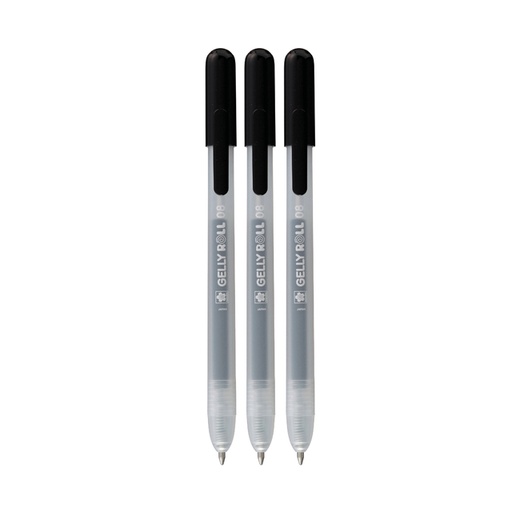 [1438121] Gelschrijver Sakura Gelly Roll Classic 08 klikfunctie zwart 3 stuks
