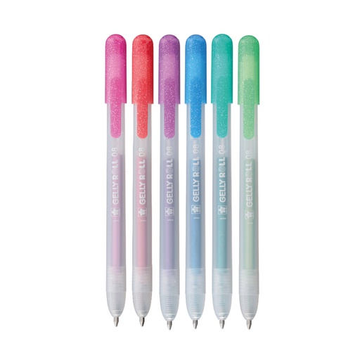 [1438124] Gelschrijver Sakura Gelly Roll Metallic 08 klikfunctie set à 6 kleuren