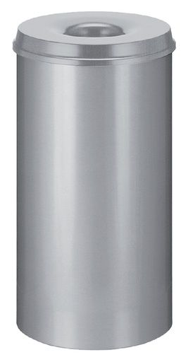 [394802] Papierbak met vlamdover Vepabins 50liter 33.5cm grijs