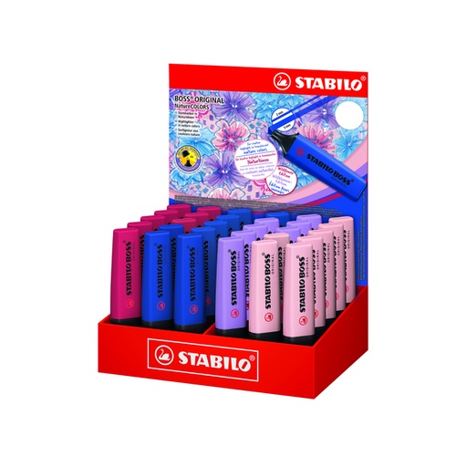 [1439190] Markeerstift STABILO Boss Wildflower display groot assorti