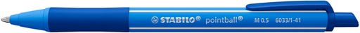 [1439195] Balpen STABILO pointball colorful medium blauw