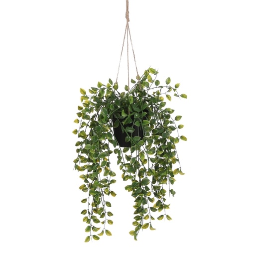 [1439306] Kunstplant Mica Ficus hangend in pot groen Ø20 46cm