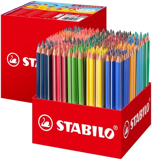 [1439315] Kleurpotloden STABILO 203 Trio dik assorti classpack à 300 stuks