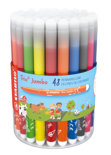 [1439316] Viltstift STABILO Trio Jumbo 380 XL assorti classpack à 48 stuks