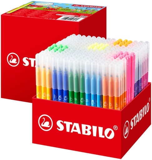 [1439323] Viltstift STABILO Trio A-Z 378 fijn assorti classpack à 240 stuks