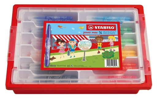 [1439326] Viltstift STABILO power Max 980 fijn assorti classpack à 140 stuks