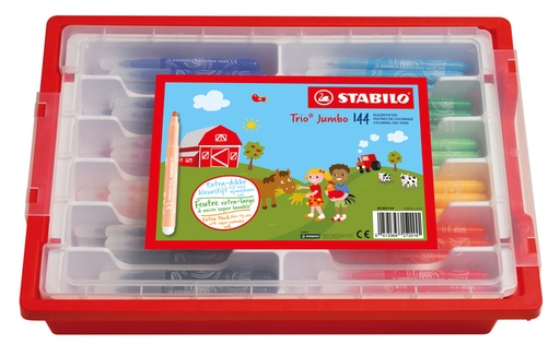 [1439328] Viltstift STABILO Trio Jumbo 380 XL assorti classpack à 144 stuks