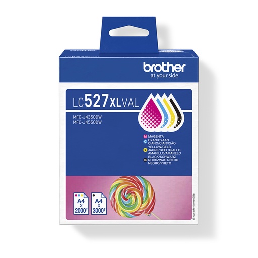 [1438448] Inktcartridge Brother LC-527XL zwart + 3 kleuren
